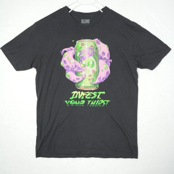 Blizzard Starcraft T-Shirt Mens Zerg Rush Infest Your Thirst 2023 Blizzcon Sz XL - Picture 1 of 8